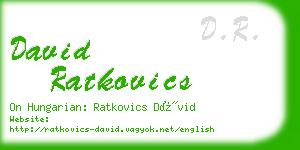 david ratkovics business card